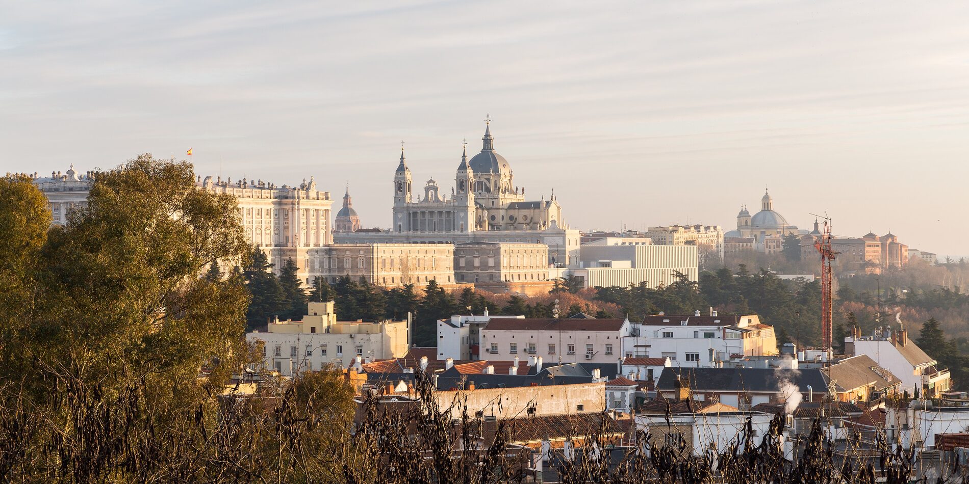 Vista de Madrid al atardecer